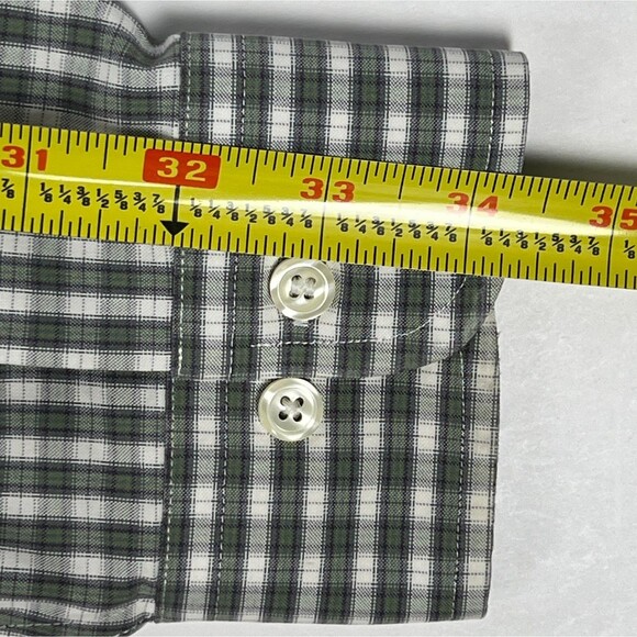 Brooks Brothers Casual Shirt Non-Iron 346 Green Stripe Long-Sleeve Button-Down - Picture 6 of 9